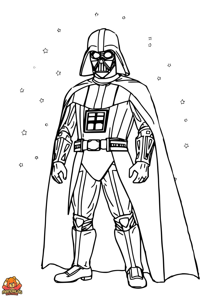 Free Darth Vader Coloring Page for Kids