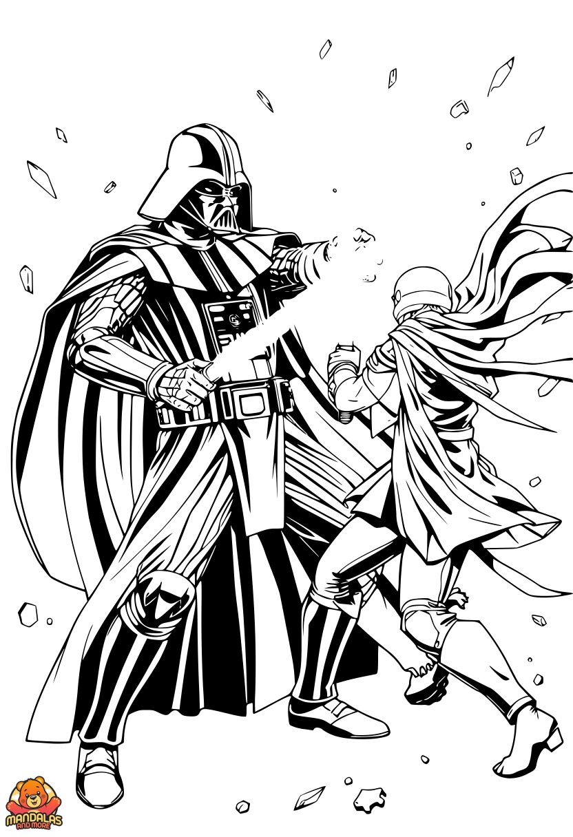 Epic Darth Vader Coloring Page - Free Printable