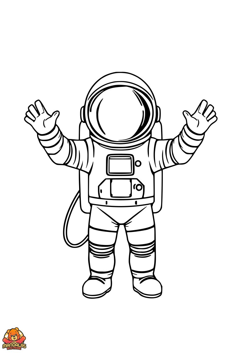 Free Printable Astronaut Coloring Page for Kids