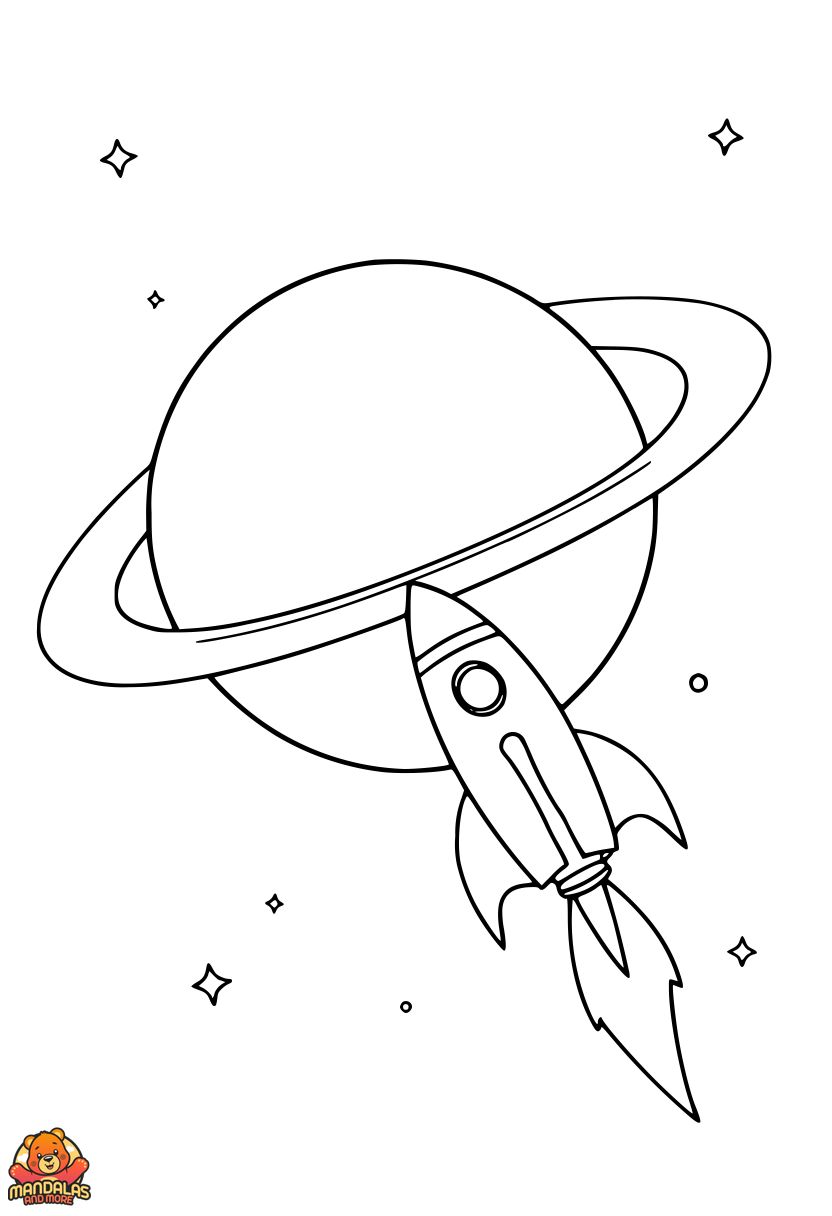 Printable Astronauts Coloring Page - Rocket Adventure