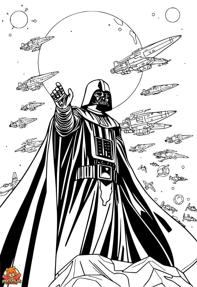 Free Darth Vader Coloring Page for Star Wars Fans