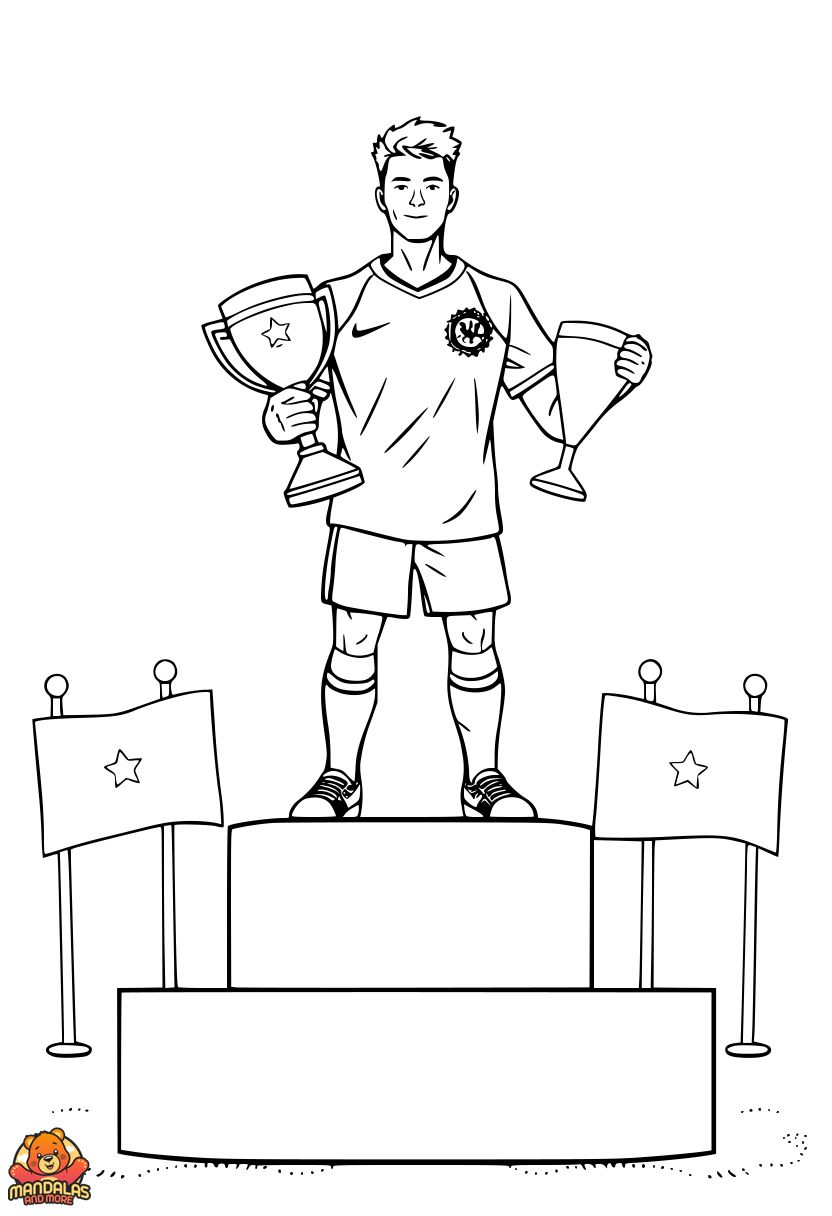 Free Soccer Champion Coloring Page | Printable Fun
