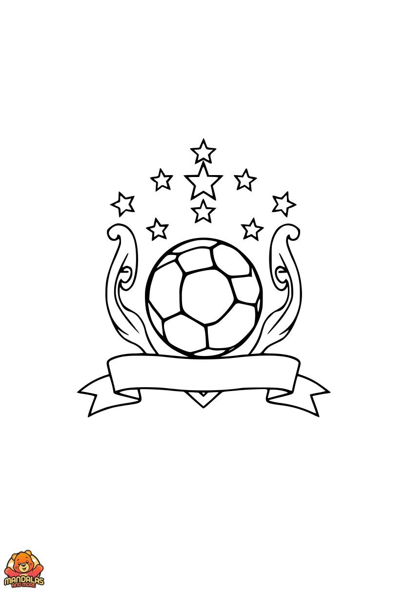 Printable American Football Team Crest Coloring Page