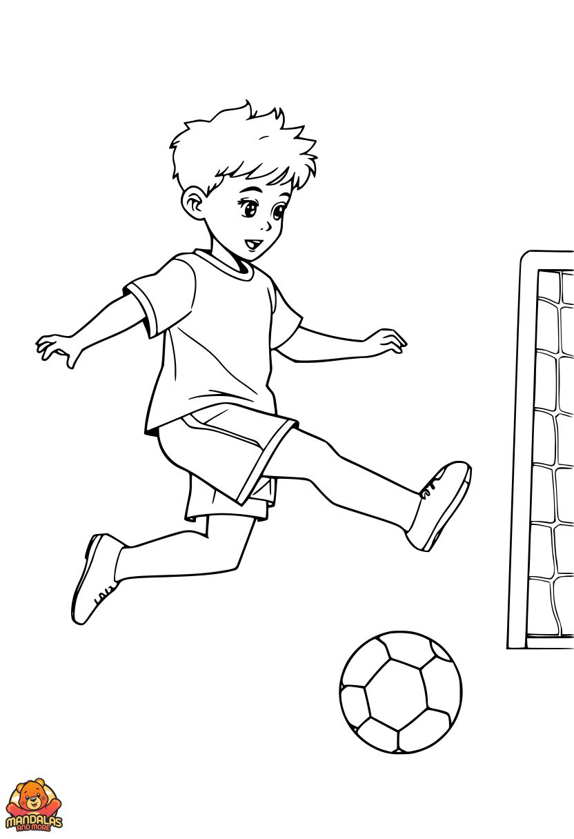 Free Printable Soccer Player Coloring Page