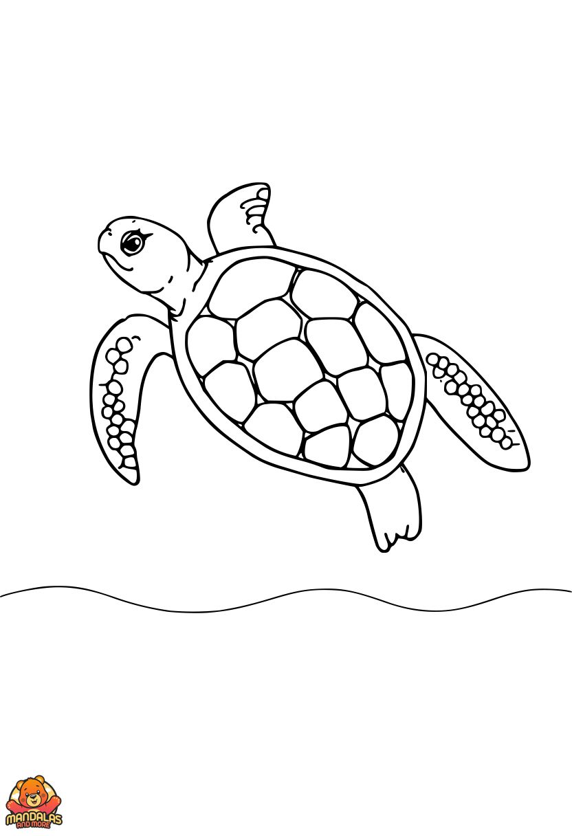 Sea Turtles Coloring Page - Printable for Kids