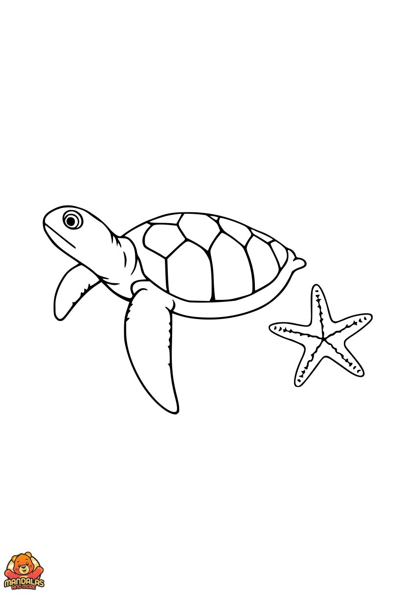 Free Printable Sea Turtles Coloring Page