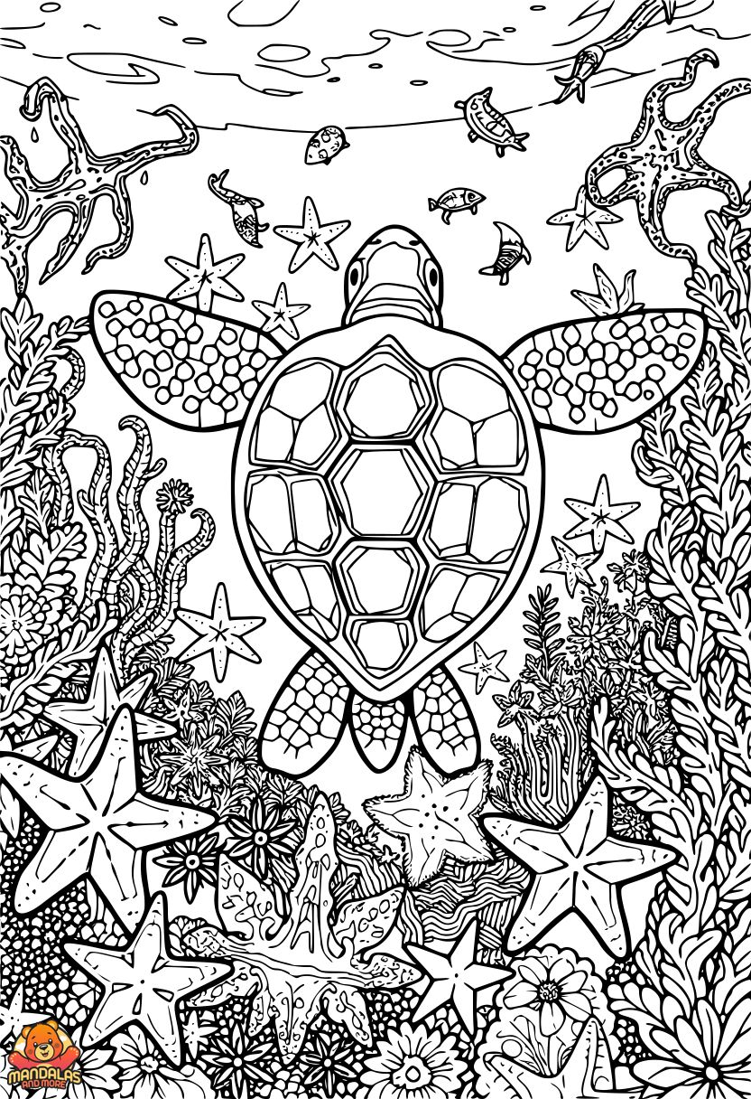 Free Printable Sea Turtle Coloring Page