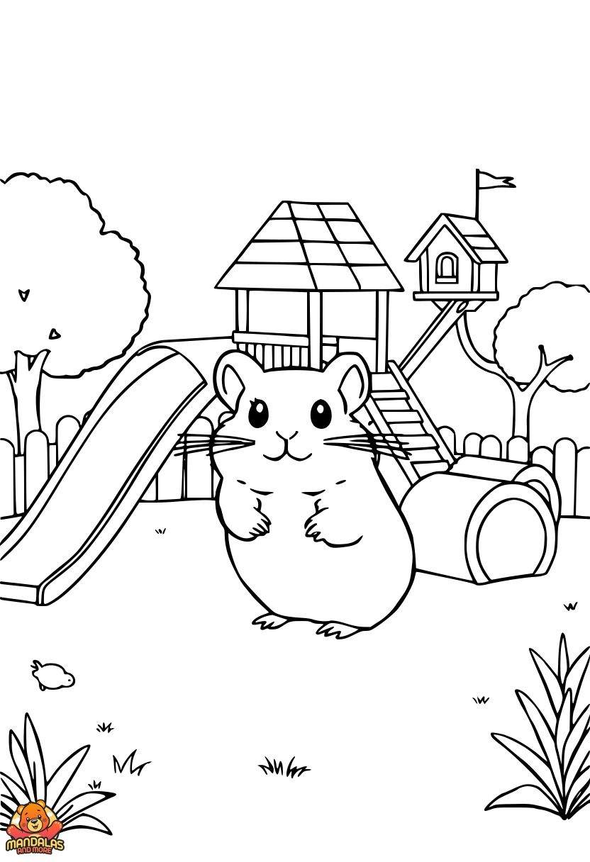 Free Printable Hamster Coloring Page Playground Fun