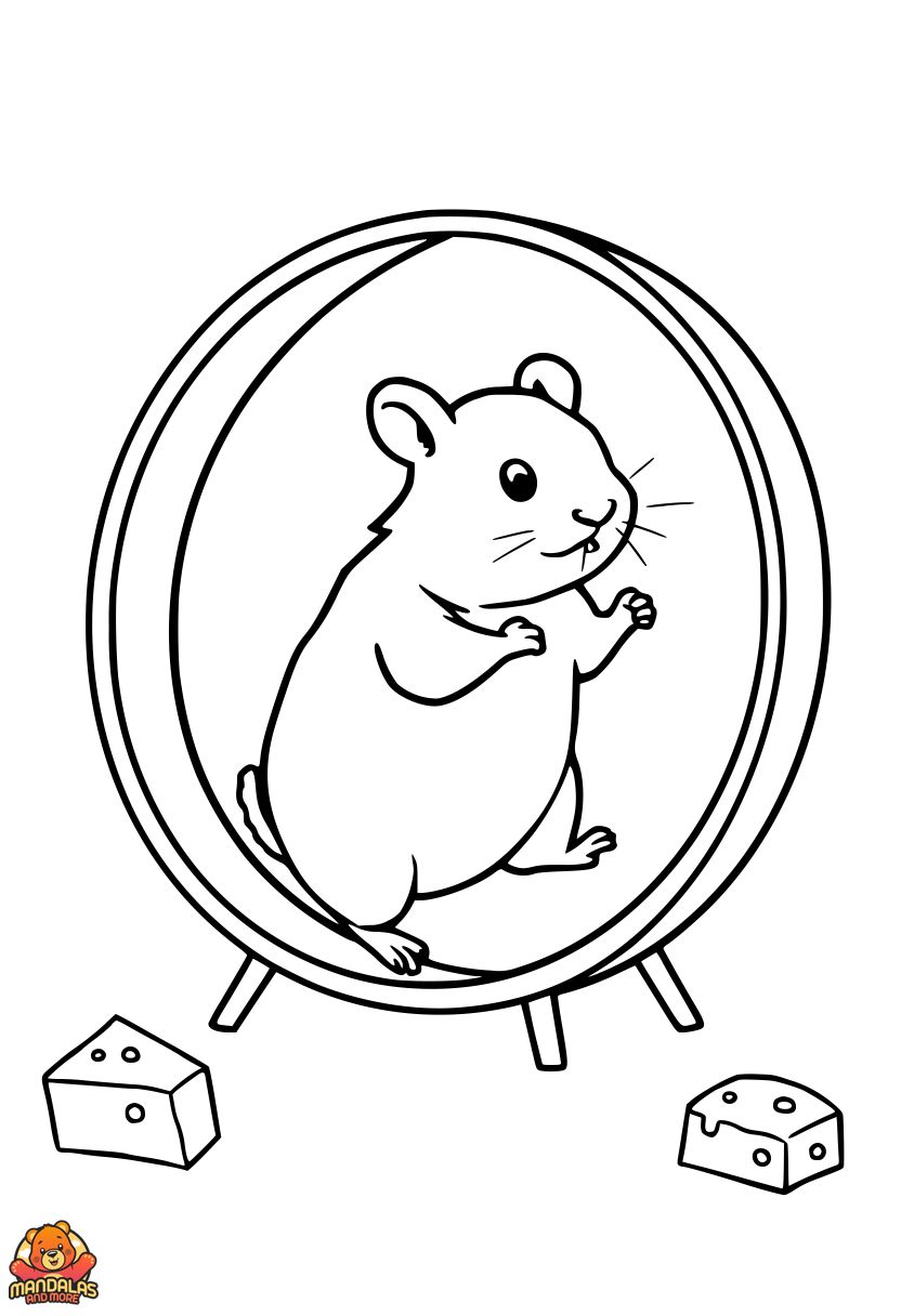 Printable Hamster Coloring Page - Fun & Free!