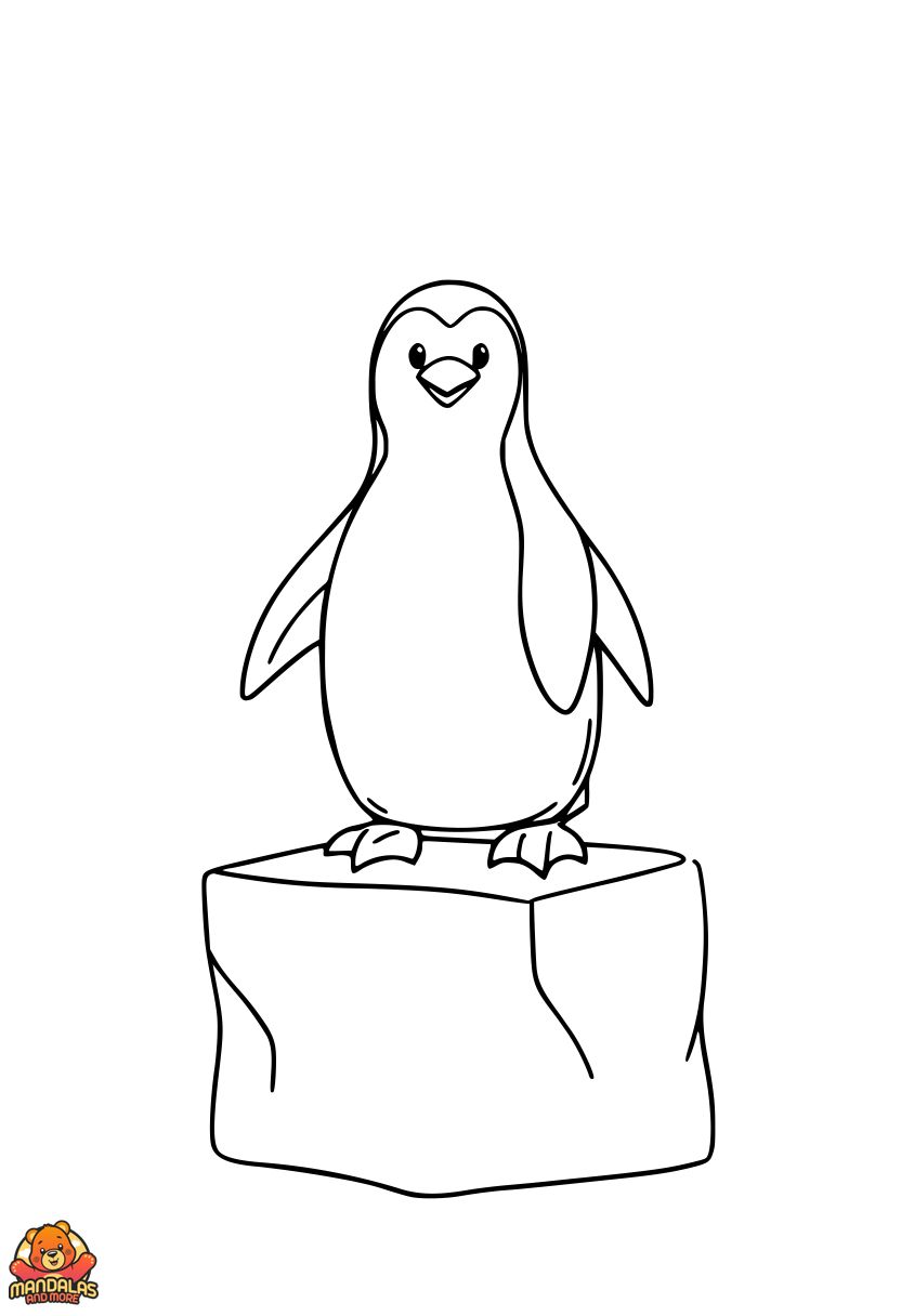 Free Penguin Coloring Page for Kids