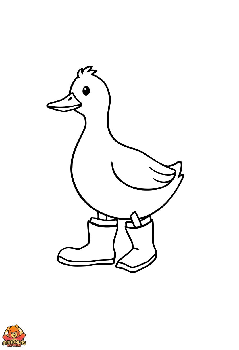 Free Printable Duck Coloring Page for Kids