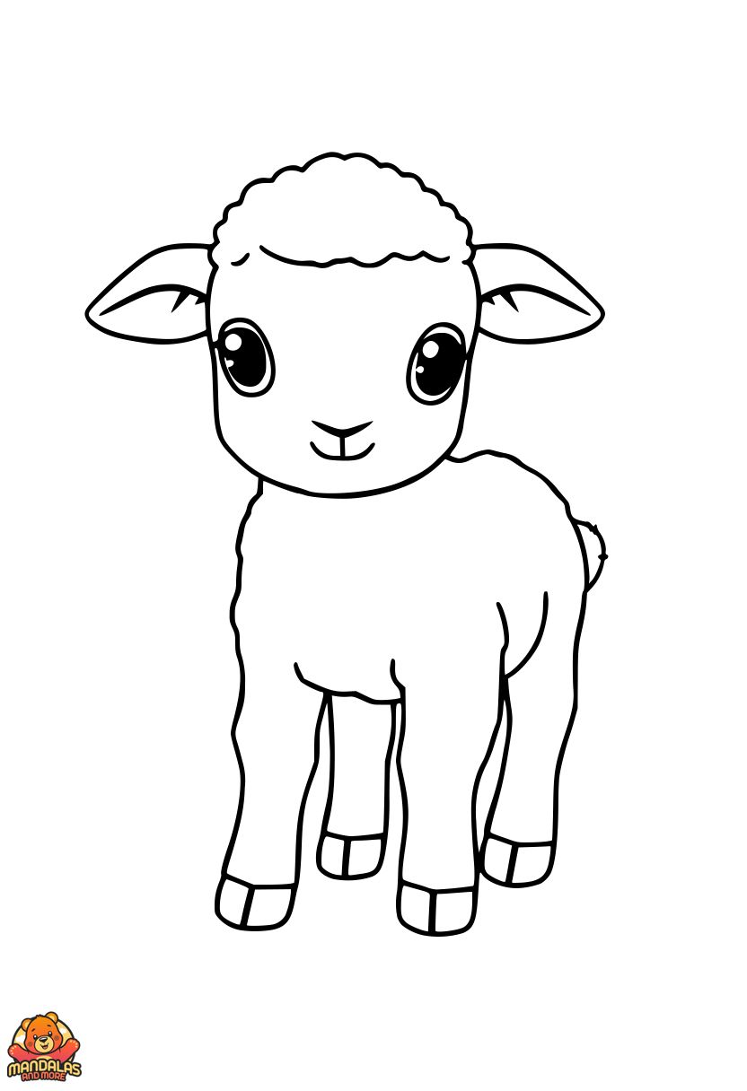 Free Printable Baby Sheep Coloring Page