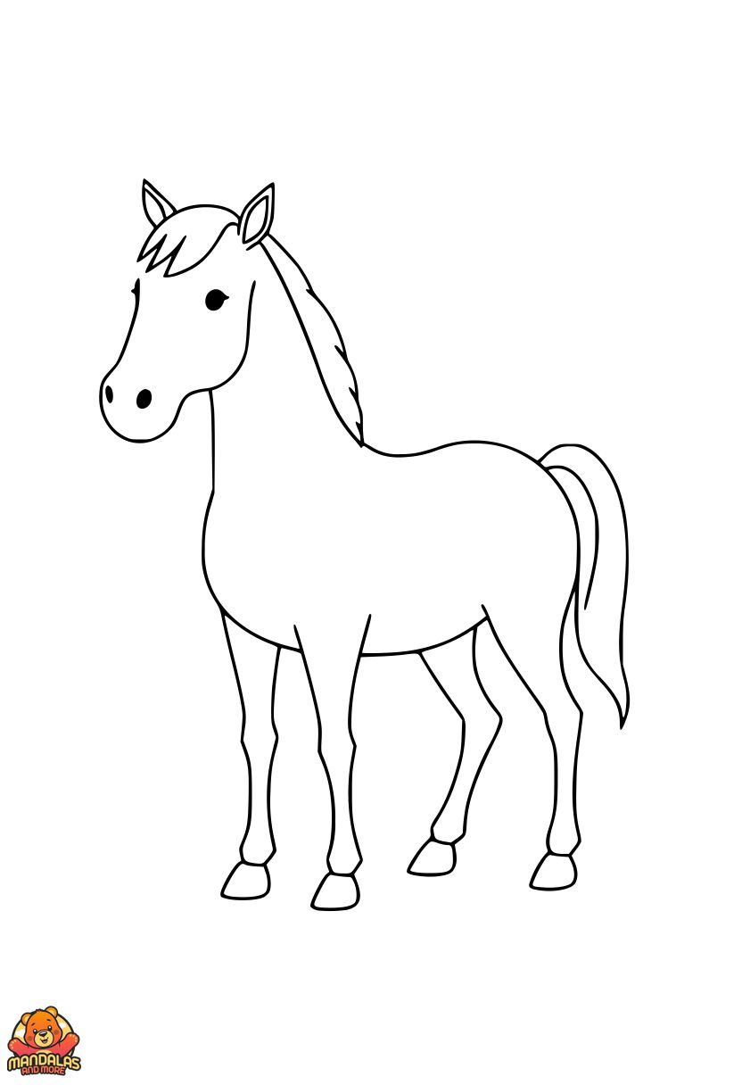 Free Horse Coloring Page for Kids
