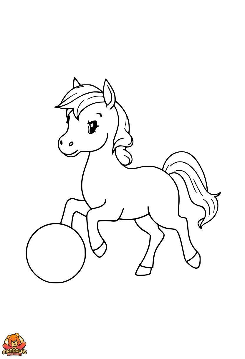 Adorable Pony Coloring Page - Free Printable