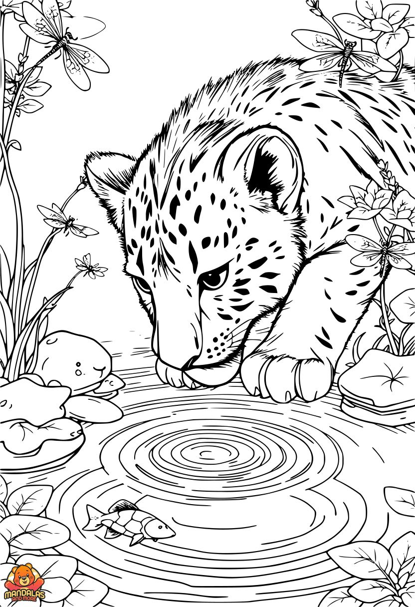 Lion Cub Printable Coloring Page – Free & Detailed