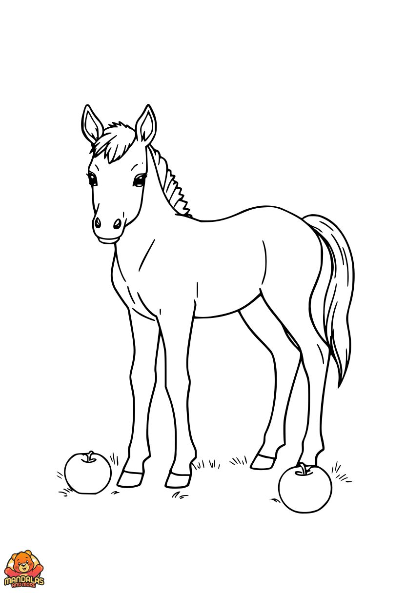 Free Foal Horse Printable Coloring Page