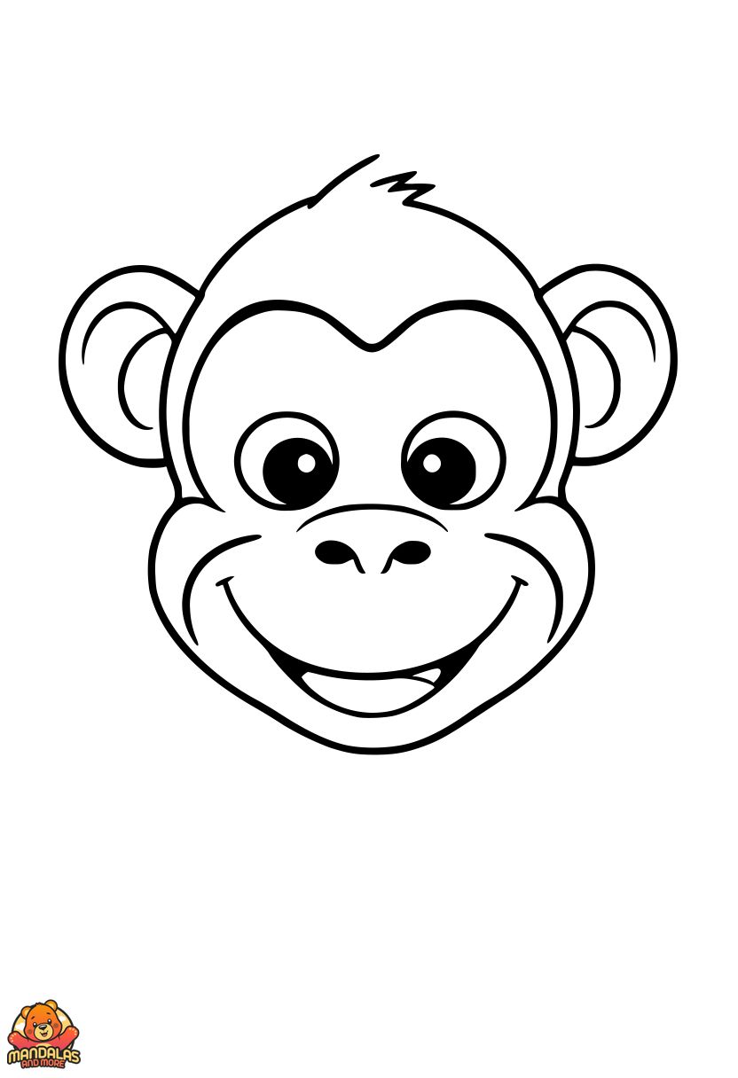 Monkeys: Free Playful Monkey Coloring Page