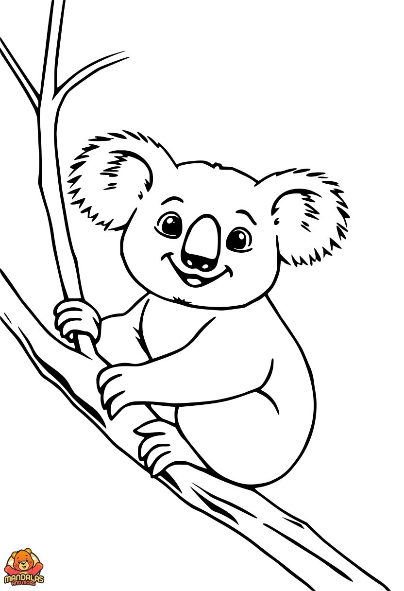 Free Koalas Coloring Page for Kids