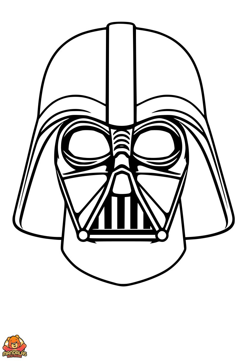 Printable Darth Vader Helmet Coloring Page